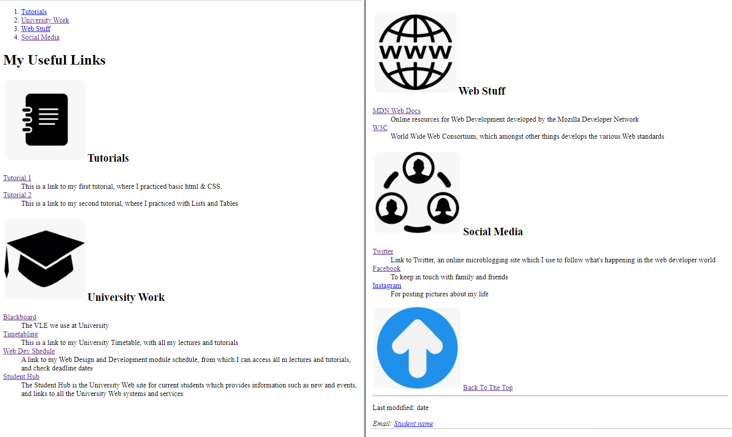 example of page layout